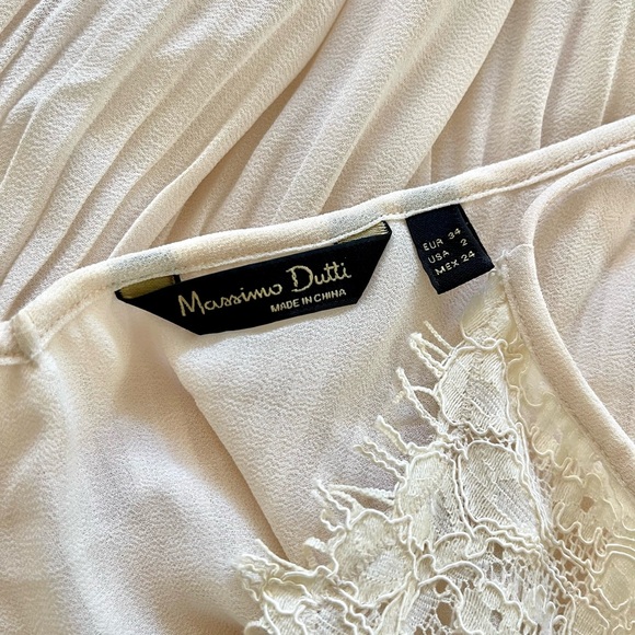 Massimo Dutti Lace & Silk Camisole Sz 2 - Picture 4 of 5